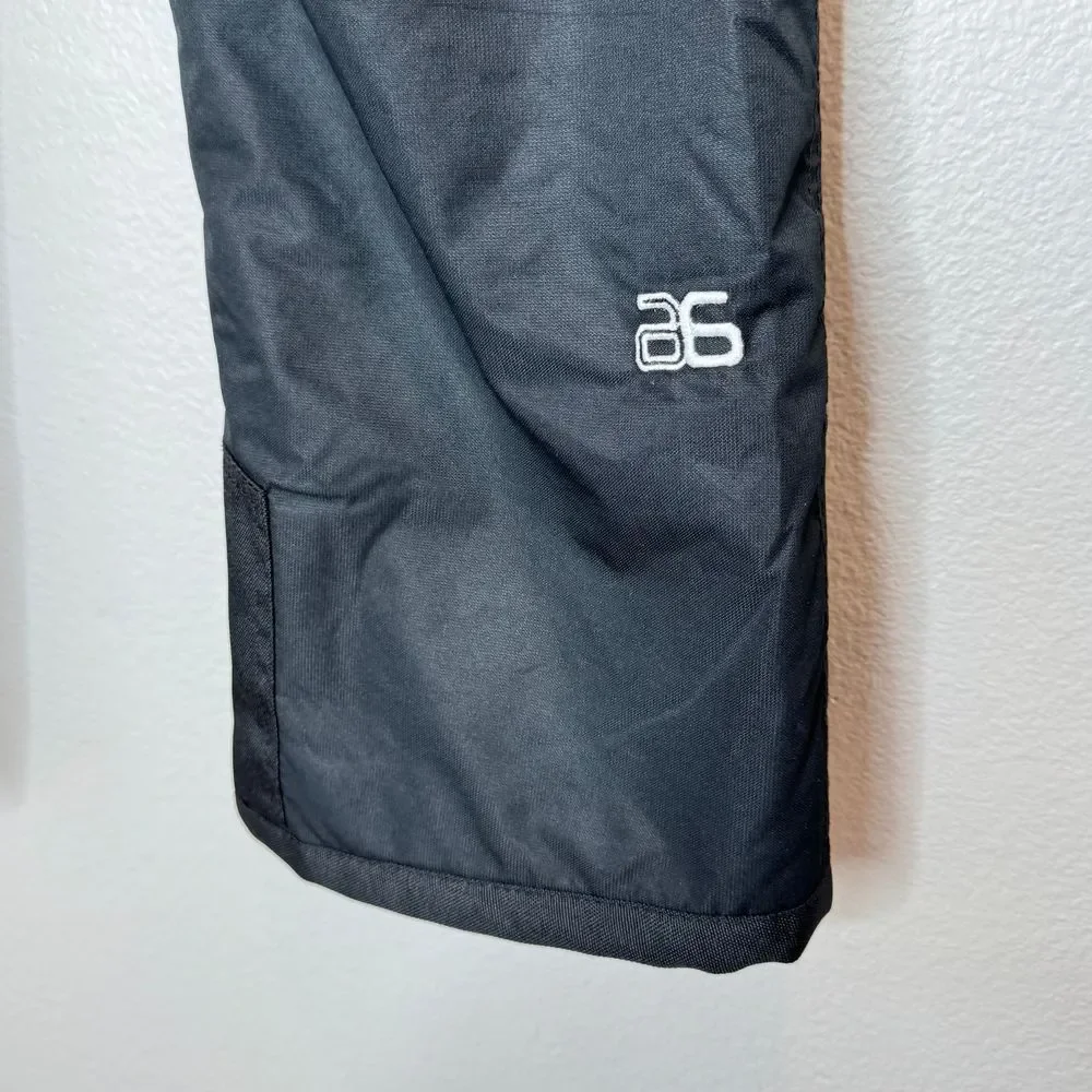 SKIGEAR Ski‎ Snow Board Pants YOUTH MED Black Front Zip Gators Reinforced Rear